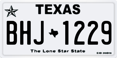 TX license plate BHJ1229