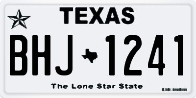 TX license plate BHJ1241