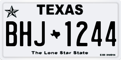 TX license plate BHJ1244