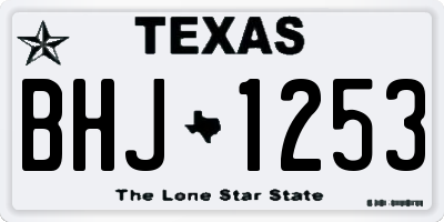TX license plate BHJ1253