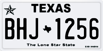 TX license plate BHJ1256