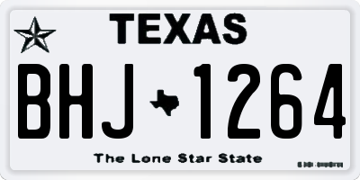 TX license plate BHJ1264