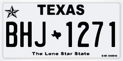 TX license plate BHJ1271