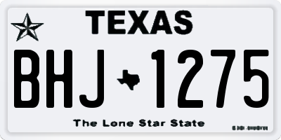 TX license plate BHJ1275