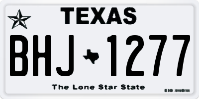 TX license plate BHJ1277