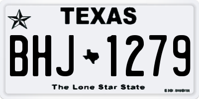 TX license plate BHJ1279