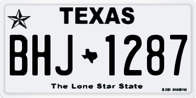 TX license plate BHJ1287
