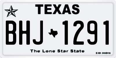 TX license plate BHJ1291