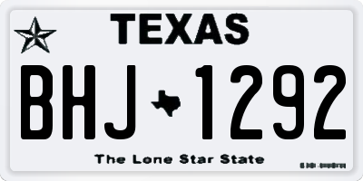 TX license plate BHJ1292
