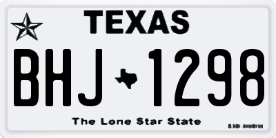 TX license plate BHJ1298