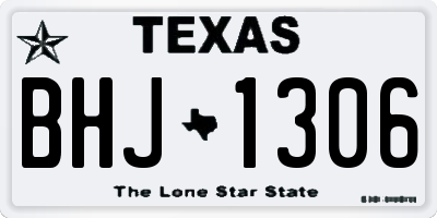 TX license plate BHJ1306