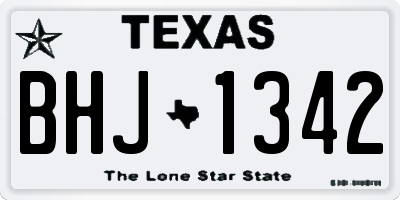 TX license plate BHJ1342