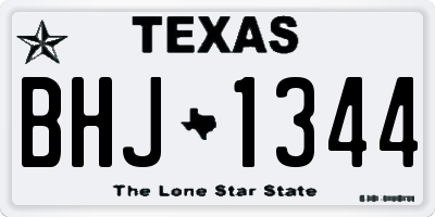 TX license plate BHJ1344
