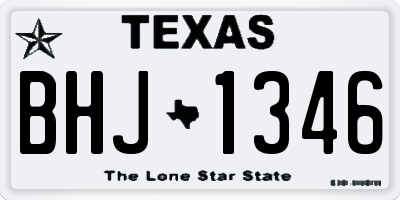 TX license plate BHJ1346