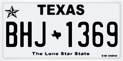 TX license plate BHJ1369