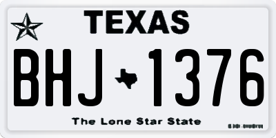 TX license plate BHJ1376