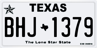 TX license plate BHJ1379