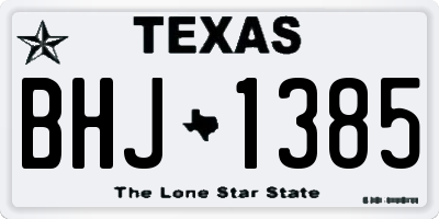 TX license plate BHJ1385