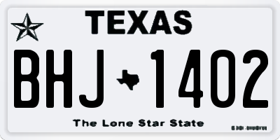 TX license plate BHJ1402