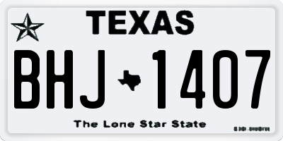 TX license plate BHJ1407