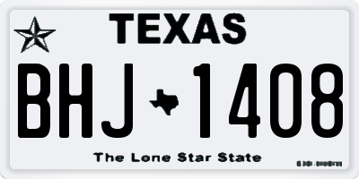 TX license plate BHJ1408
