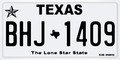 TX license plate BHJ1409