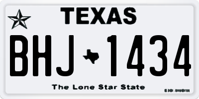 TX license plate BHJ1434