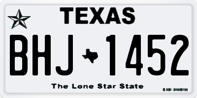TX license plate BHJ1452