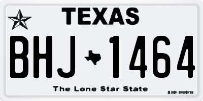 TX license plate BHJ1464