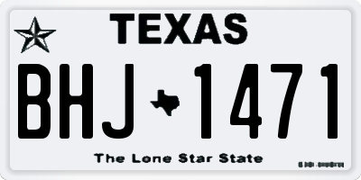 TX license plate BHJ1471
