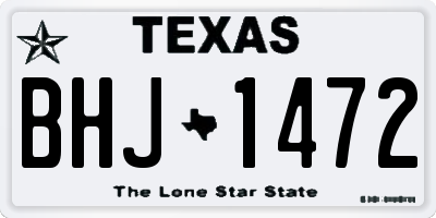 TX license plate BHJ1472