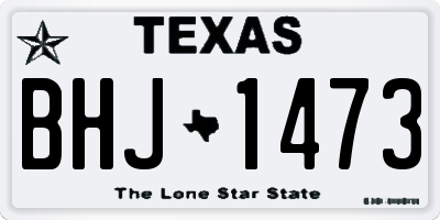 TX license plate BHJ1473