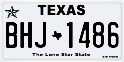 TX license plate BHJ1486