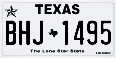 TX license plate BHJ1495