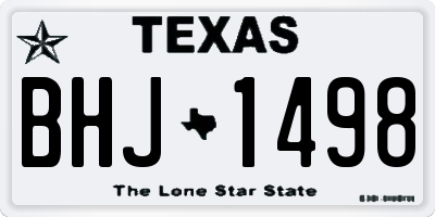 TX license plate BHJ1498