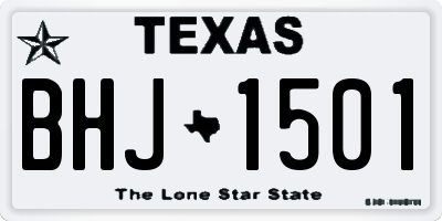 TX license plate BHJ1501