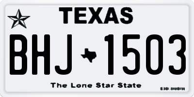 TX license plate BHJ1503