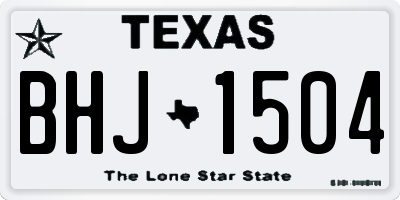 TX license plate BHJ1504