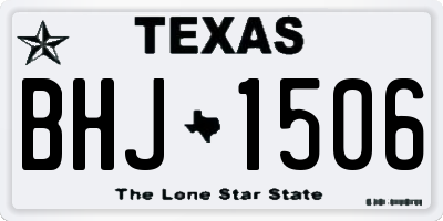 TX license plate BHJ1506
