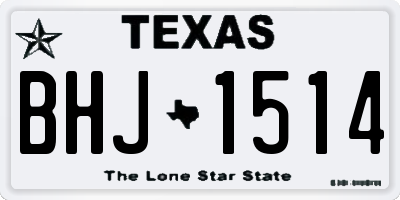 TX license plate BHJ1514