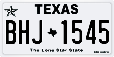 TX license plate BHJ1545