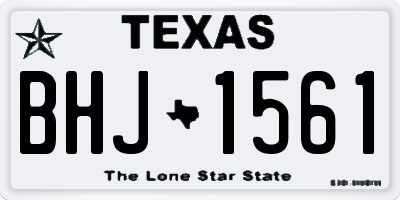 TX license plate BHJ1561