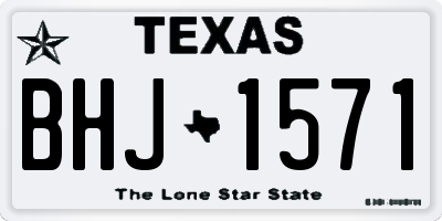 TX license plate BHJ1571