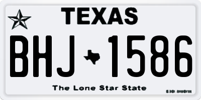 TX license plate BHJ1586