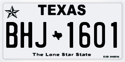 TX license plate BHJ1601