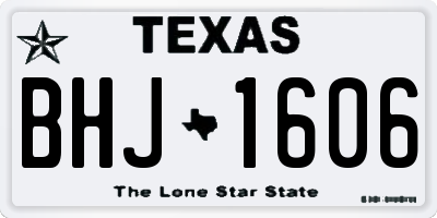 TX license plate BHJ1606