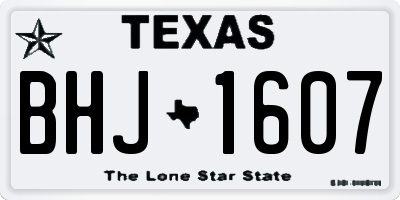 TX license plate BHJ1607