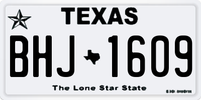 TX license plate BHJ1609