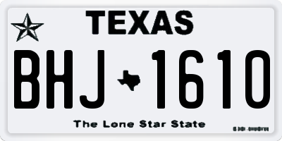 TX license plate BHJ1610