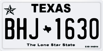 TX license plate BHJ1630